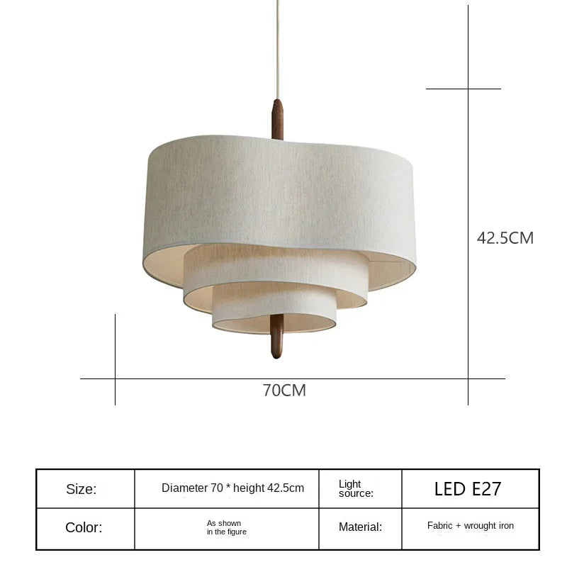 DecorBites™ Bohemian Wabi Sabi Fabric Pendant Lamps for Home, Office, and Hospitality