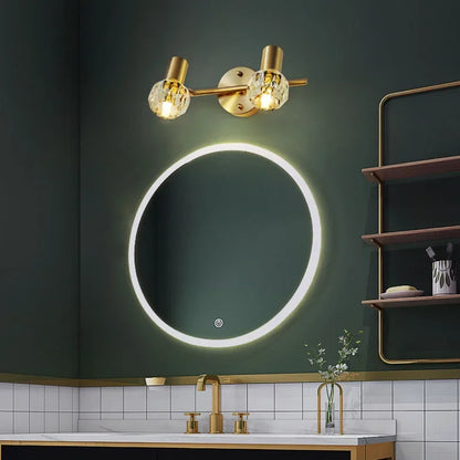 DecorBites™ Gold Crystal Wall Lamp Study Bedroom LED Light Fixture Modern Luxe Decoration