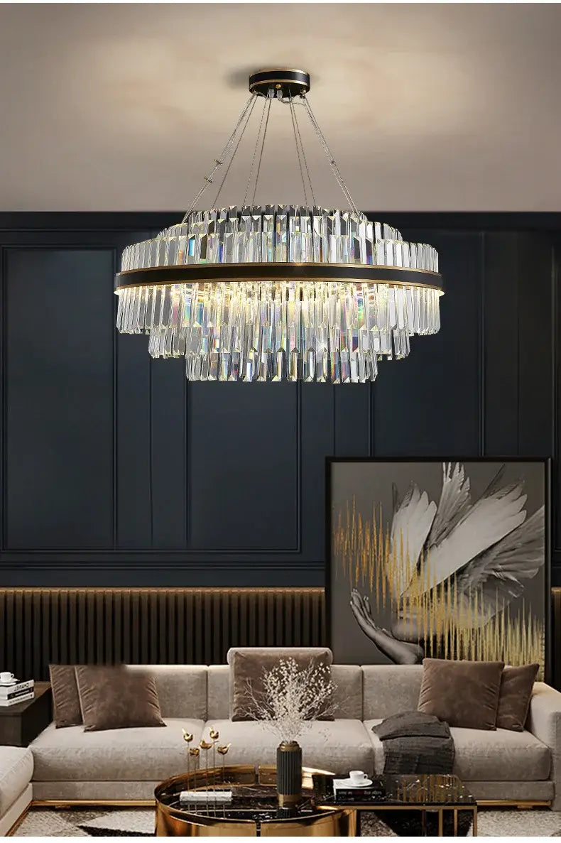 DecorBites™ Luxury LED Crystal Chandelier for Home Decor