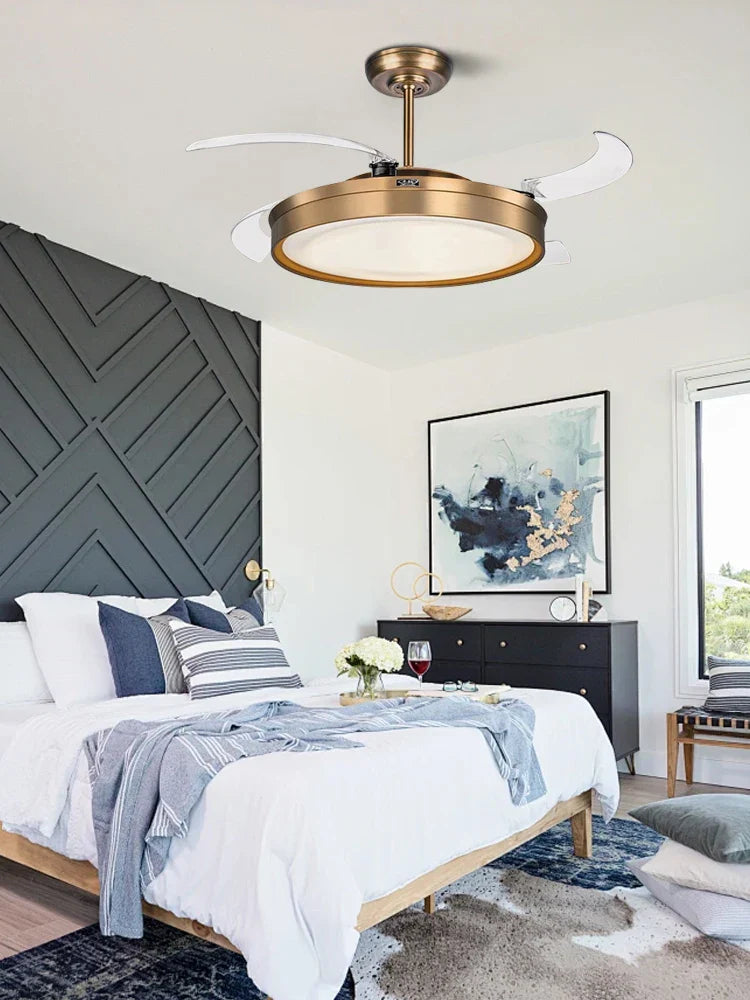 DecorBites™ 55W Bronze Ceiling Fan Light with Remote Control and Reversible Blades