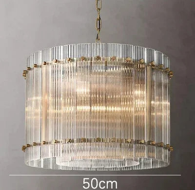 DecorBites™ Gold Double Layer Ring Crystal Pendant Light for Elegance in Every Room