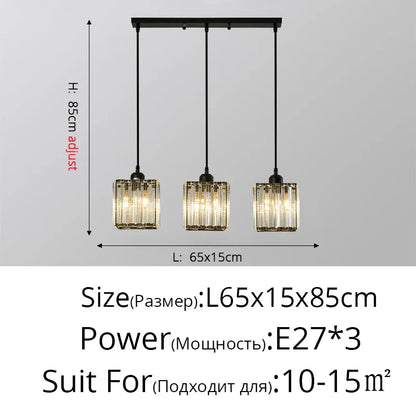 DecorBites™ Crystal Chandelier Luxury Ceiling Lamp LED Modern Pendant Light for Indoor Spaces