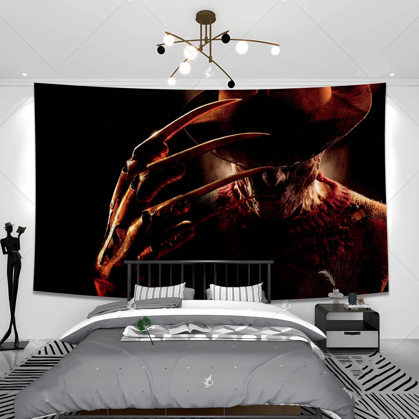 Decobites Nightmare Freddy Krueger Flag Horror Movie Banner Decoration Tapestry