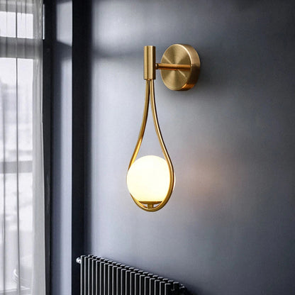 DecorBites™ Brass Glass Wall Lamp for Nordic Modern Bedroom Lighting