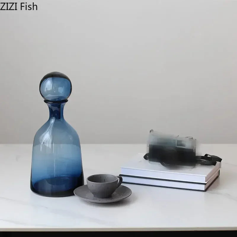 DecorBites™ Amber Glass Vase Hydroponics Desk Decoration Modern Home Decor