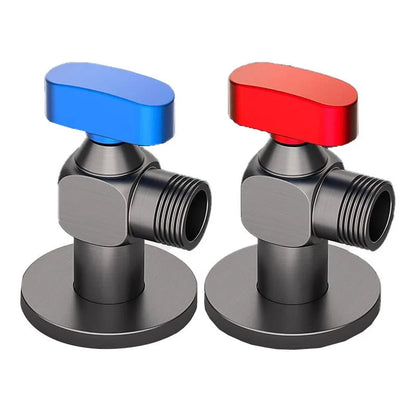 صمام زاوية DecorBites™: مدخل مياه مثبت على الحائط، مدخل واحد للخارج، بارد وساخن.