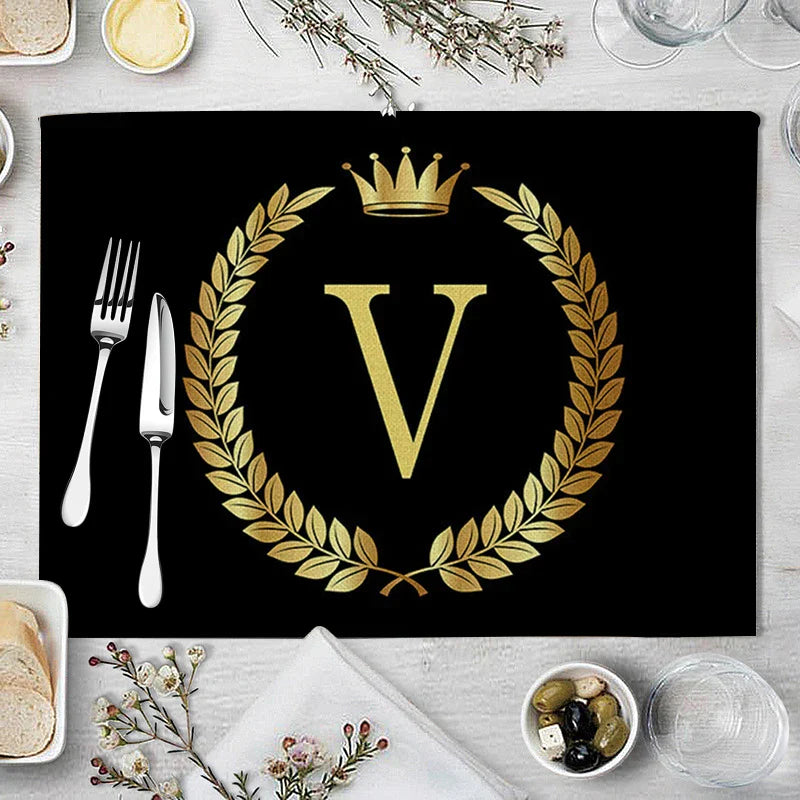 DecorBites™ Kitchen Table Mats Set of 4, 42*32cm, Cotton Linen Coasters for Dining Home Decor