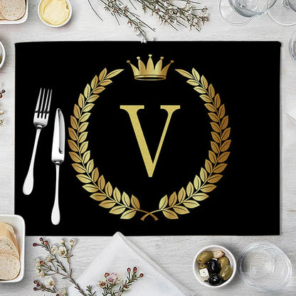 DecorBites™ Kitchen Table Mats Set of 4, 42*32cm, Cotton Linen Coasters for Dining Home Decor