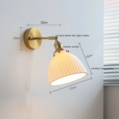 DecorBites™ Ceramic LED Wall Light for Home Indoor Decor Bedroom Bathroom Mirror