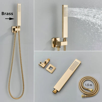 DecorBites™ Handshower Head with Stainless Steel Hose - Wall Mounted Faucet Set