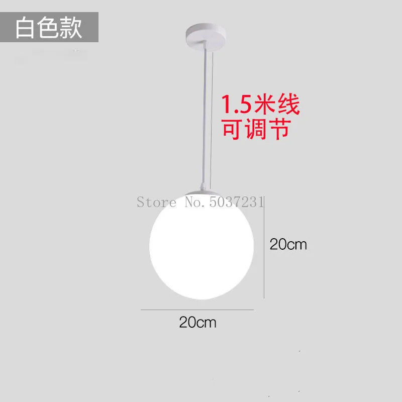 DecorBites™ Acrylic Ball Pendant Lights Modern Nordic Led Hanging Lamp for Living Room