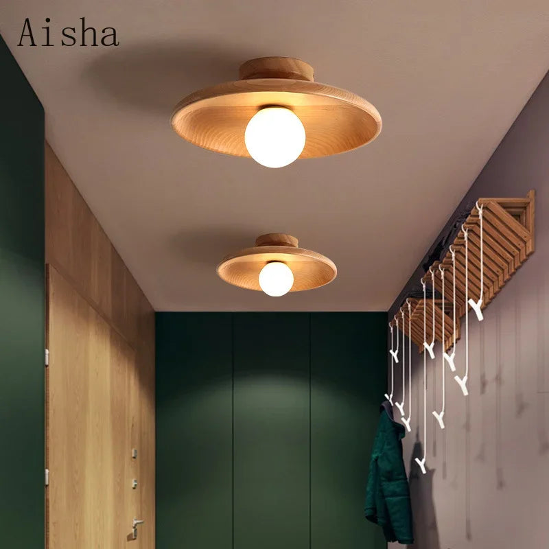 DecorBites™ Japanese Style Wooden Ceiling Lamp for Home Decor