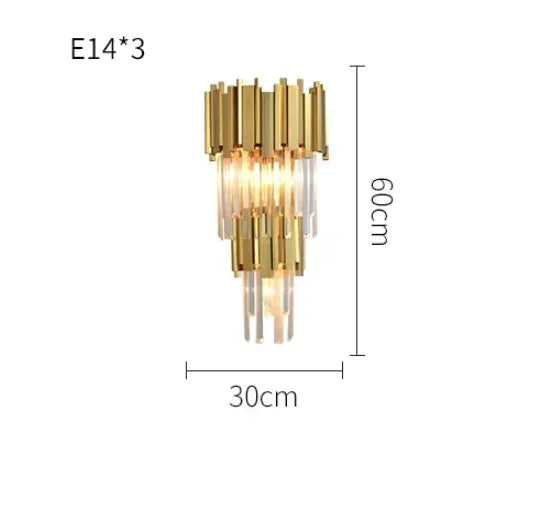 Decorbites™ Lámpara de Techo de Cristal Dorado para Sala de Estar y Comedor Modernos