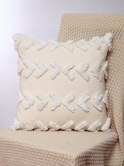 DecorBites™ Fundas de almohada bordadas en chenilla geométrica, estilo boho marroquí