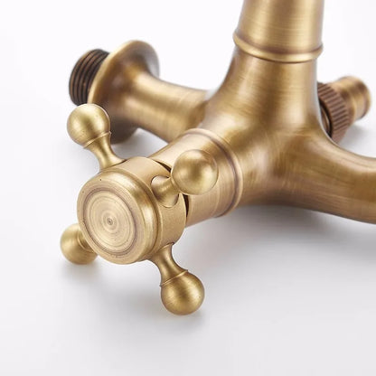 DecorBites™ حنفية مياه باردة مفردة من النحاس العتيق للحدائق للاستخدام الخارجي