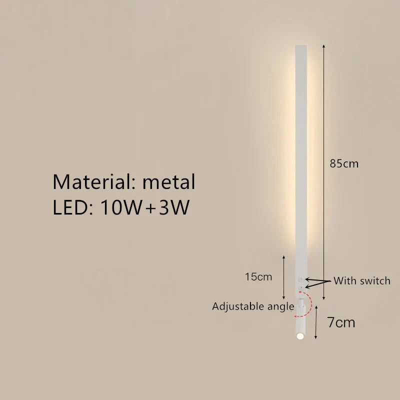 ديكوربايتس™ مصباح حائط LED بزاوية قابلة للتعديل 3000 كلفن للقراءة بجانب السرير