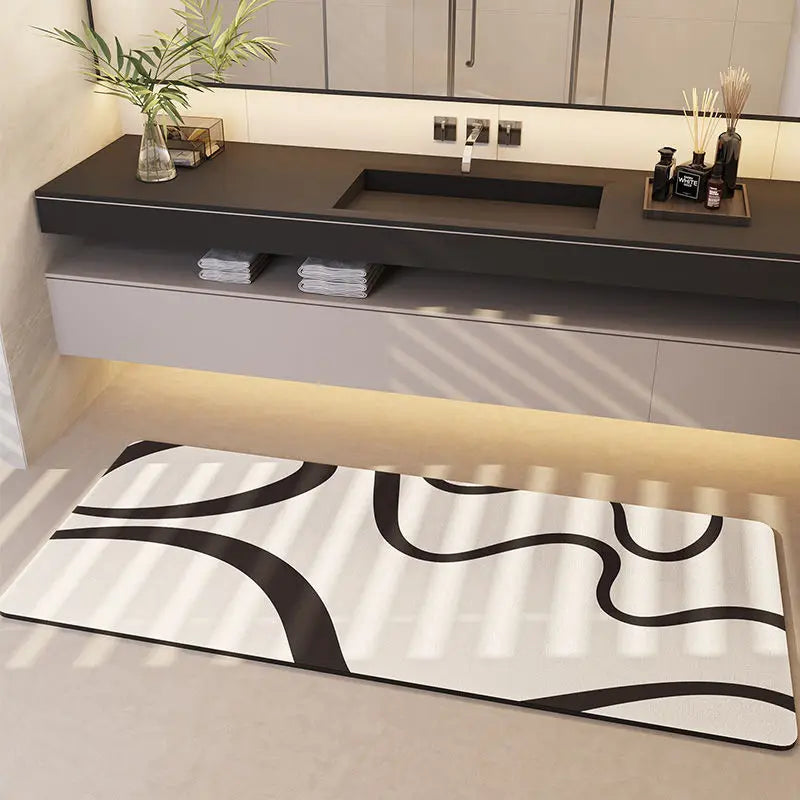 Decobites Minimalist Diatom Ooze Bathroom Mat: Super Absorbent, Durable & Anti-Slip