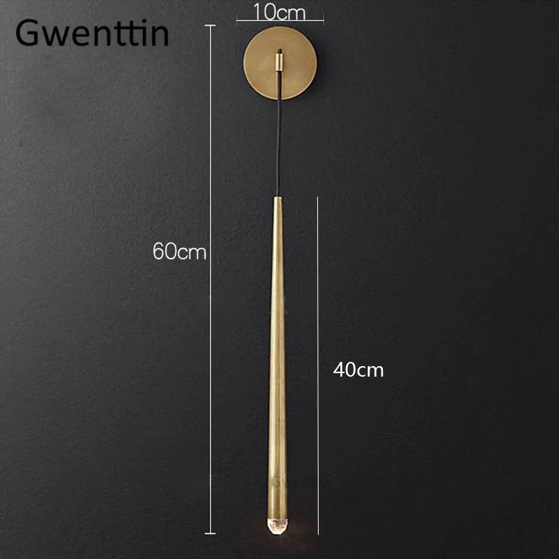 Aplique de pared DecorBites™ Crystal Water Drop para baño y dormitorio, con luz LED dorada para espejo.