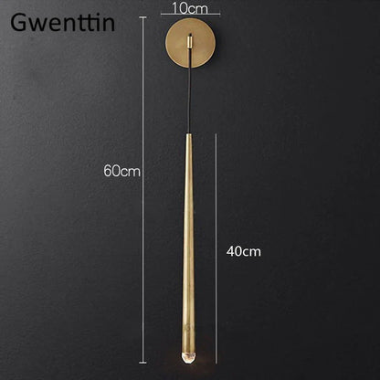 Aplique de pared DecorBites™ Crystal Water Drop para baño y dormitorio, con luz LED dorada para espejo.