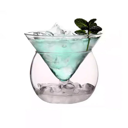 Copa de cóctel DecorBites™ de 150 ml sin tallo con base de bola enfriadora para martini