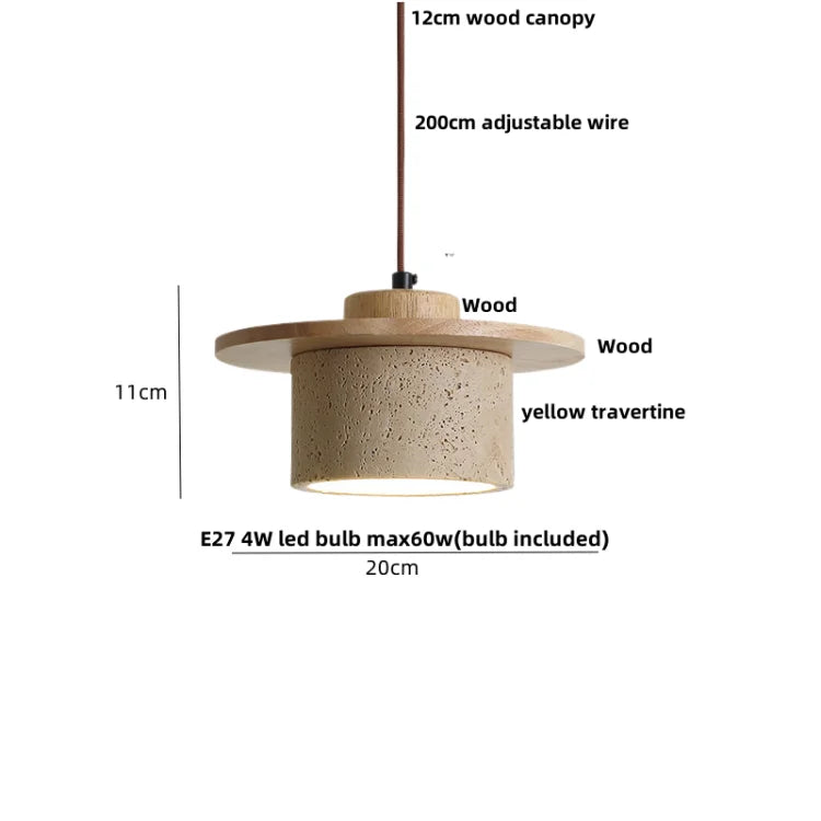 Travertine Wabi Sabi Pendant