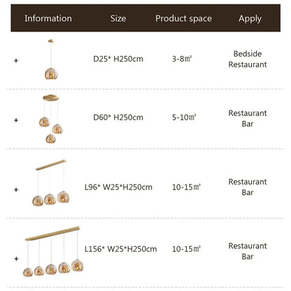 DecorBites™ LED Glass Pendant Light: Modern Nordic Luxury Hanging Lamp Fixture