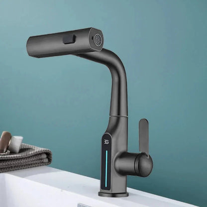 DecorBites™ Digital Display Waterfall Basin Faucet with 3 Modes - Hot Cold Mixer Tap