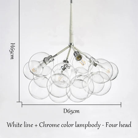 DecorBites™ Bubble Chandelier: High Quality LED Lighting for Bedroom and Lounge