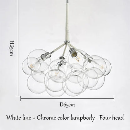 DecorBites™ Bubble Chandelier: High Quality LED Lighting for Bedroom and Lounge