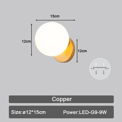 Aplique de pared LED DecorBites™ con bombilla G9 para iluminación interior en negro dorado.