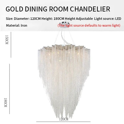 DecorBites™ Crystal Tassel Pendant Light: Italian Postmodern Luxury for Bedroom & Restaurant