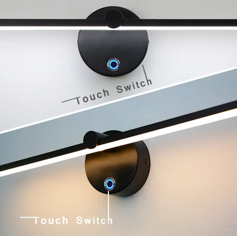 Aplique de pared lineal LED DecorBites™ con interruptor, rotación de 300°, 41 cm, diseño minimalista nórdico