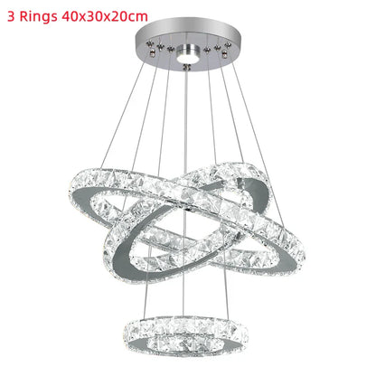 DecorBites™ Crystal Chandelier Pendant Lamp for Dining Room and Bedroom