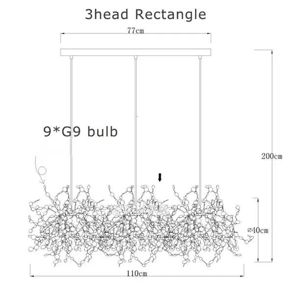 DecorBites™ Chrome Leaf LED Chandelier for Elegant Indoor Lighting