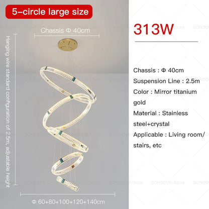 DecorBites™ Crystal Chandelier: Elegant Post-Modern Lighting for Living Room & Restaurant