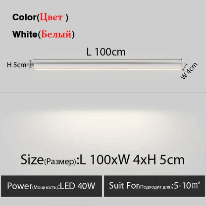 Lámpara de techo lineal LED DecorBites™ para sala de estar, comedor y dormitorio - Diseño minimalista