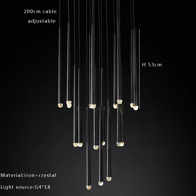 Lámpara de techo DecorBites™ con forma de gota de agua de cristal para una decoración clásica de sala de estar.