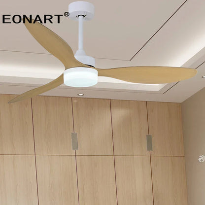 مروحة سقف DecorBites™ بشفرات بلاستيكية أنيقة مقاس 52 بوصة مع مصباح وجهاز تحكم عن بعد