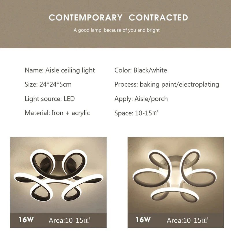 Lámpara de techo LED DecorBites™: Iluminación moderna para pasillos, escaleras, cocinas, áticos e interiores.