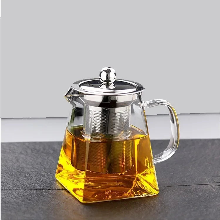 DecorBites™ Glass Teapot Infuser Tea Set Kettle Maker, Jug Teaware Kitchen Bar Home