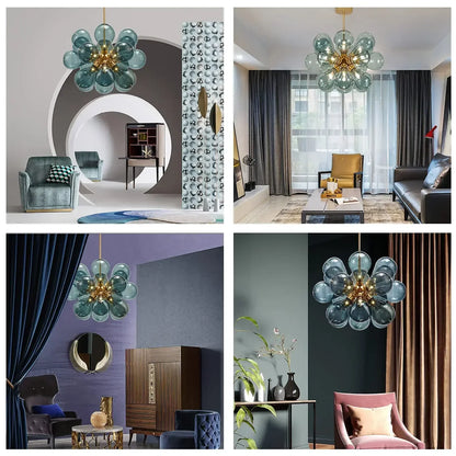 Lámpara colgante LED con bola de cristal DecorBites™ - Lámpara de diseño moderno para cocina y comedor