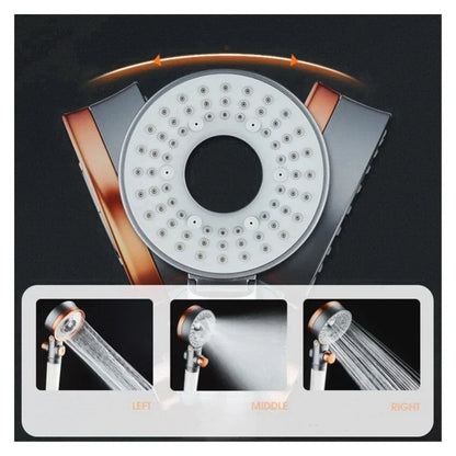 DecorBites™ Dual Switch Shower Head, High Pressure, Beauty Transparent Handle, Stop Button