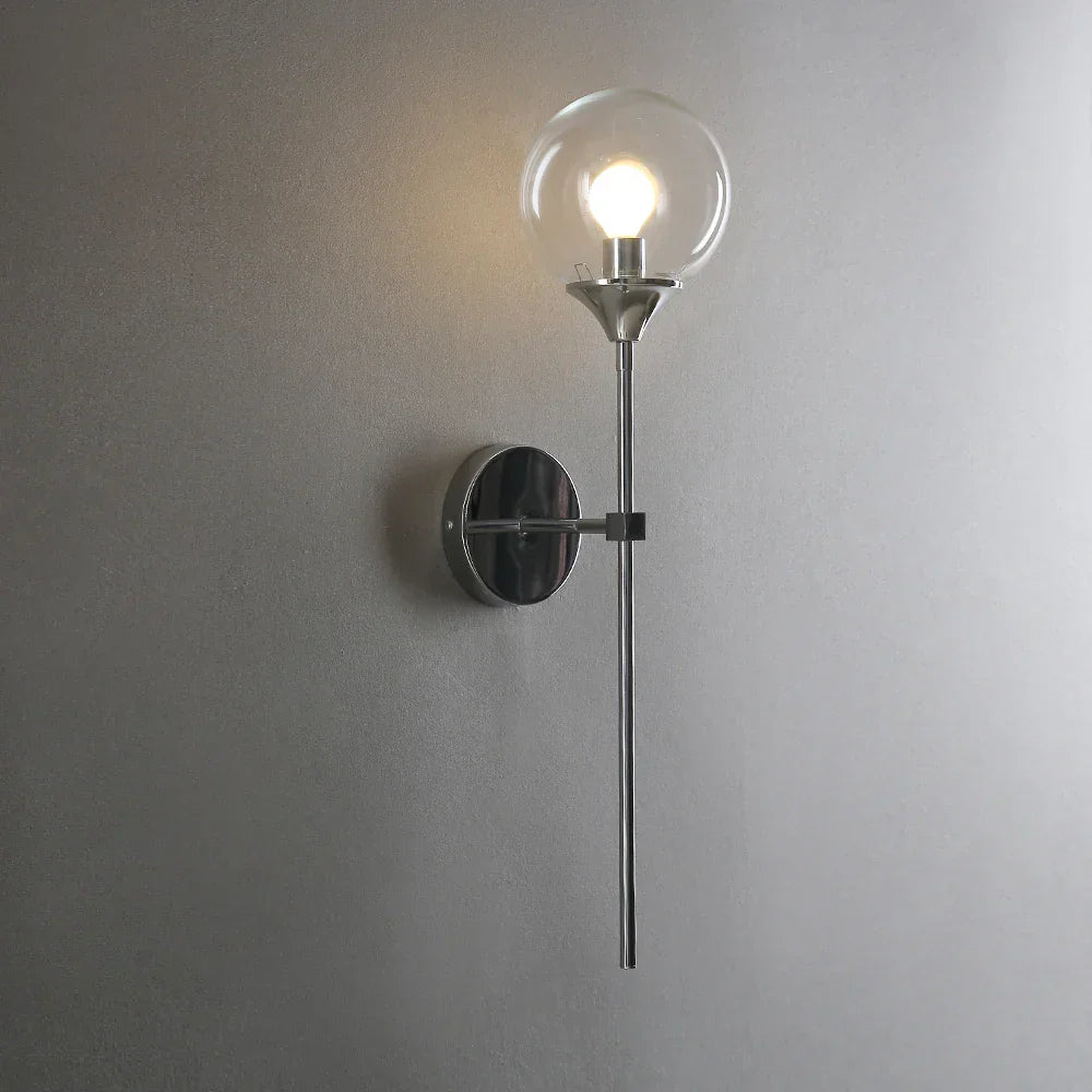 Lámpara de pared de vidrio dorado Decorbites™ con luz LED para cocina, baño, espejo e iluminación interior