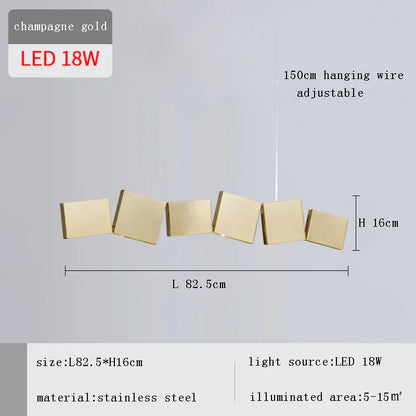 DecorBites™ Box Shape Pendant Light for Dining Table Bar Kitchen Island Decor