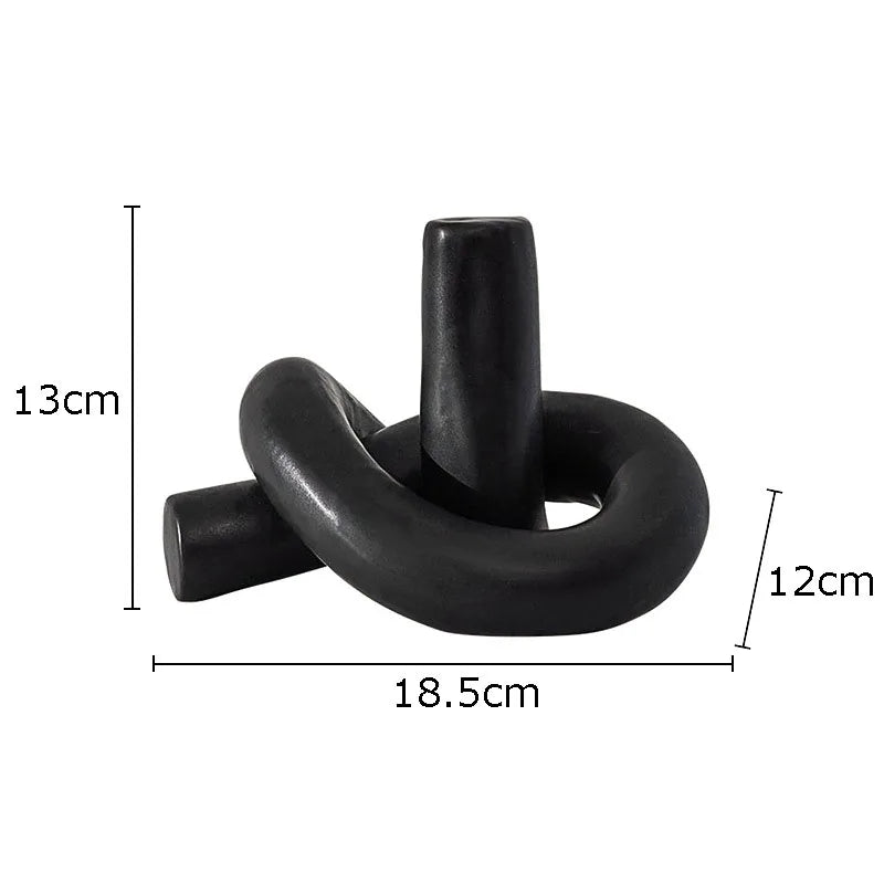 DecorBites™ Ceramic Knot Sculpture Abstract Desk Decor Artwork Room Aesthetic Statues