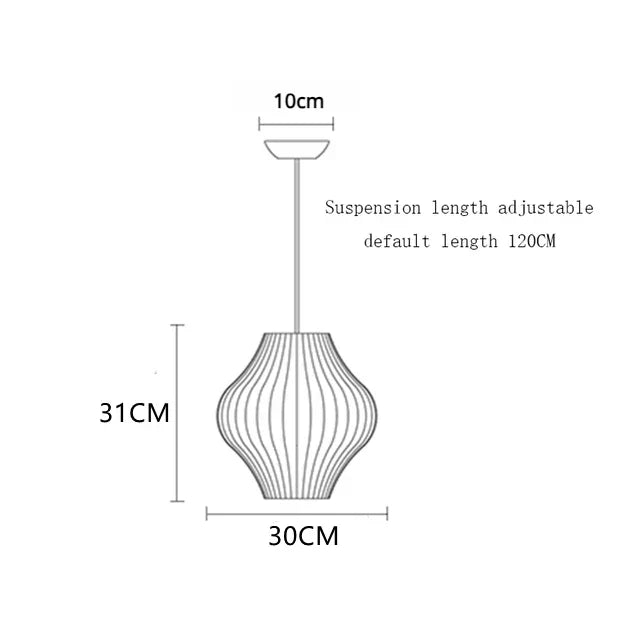 DecorBites™ Elegant Silk Designer Pendant Lamp for Home & Hospitality Lighting