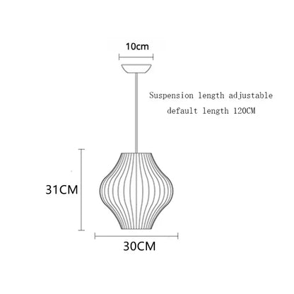 DecorBites™ Elegant Silk Designer Pendant Lamp for Home & Hospitality Lighting