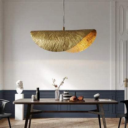 DecorBites™ Brass Lotus Leaf Chandelier Pendant for Living Dining Room