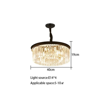 DecorBites™ Crystal Round Ceiling Chandelier for Elegant Living and Dining Rooms