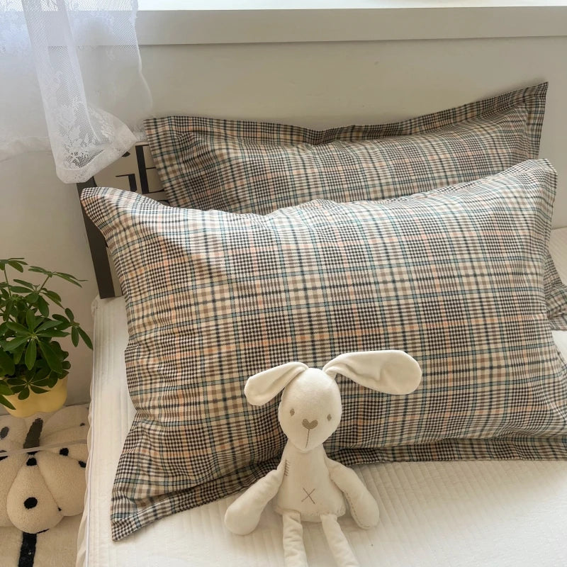 Funda de Almohada de Algodón Floral Coreano Decorbites™ 40x60cm, 48x74cm, 50x80cm, Cubierta para Cojín de Hogar